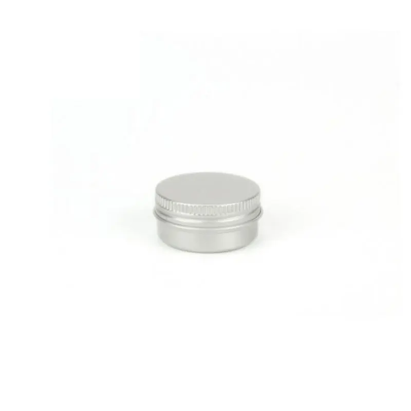 

10ml Ointment Cream Jars Metal Aluminum Round Tin Cans Box Lip Balm Pots Aluminum Containers Makeup Accessory 50pcs/lot