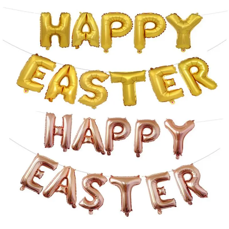 

Easter Festival Banners Rabbit Shape Colorful Bunting Banners Easter balloon for Easter Decorations Party Favors Ornament Banner