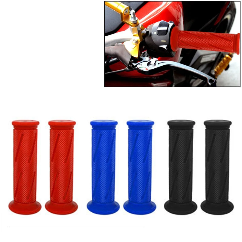 Red Blue Black Rubber Universal 22MM Motorbike Handle Bar Motorcycle Handlebar For KTM Husqvarna Motocross Grip Moto Accessories