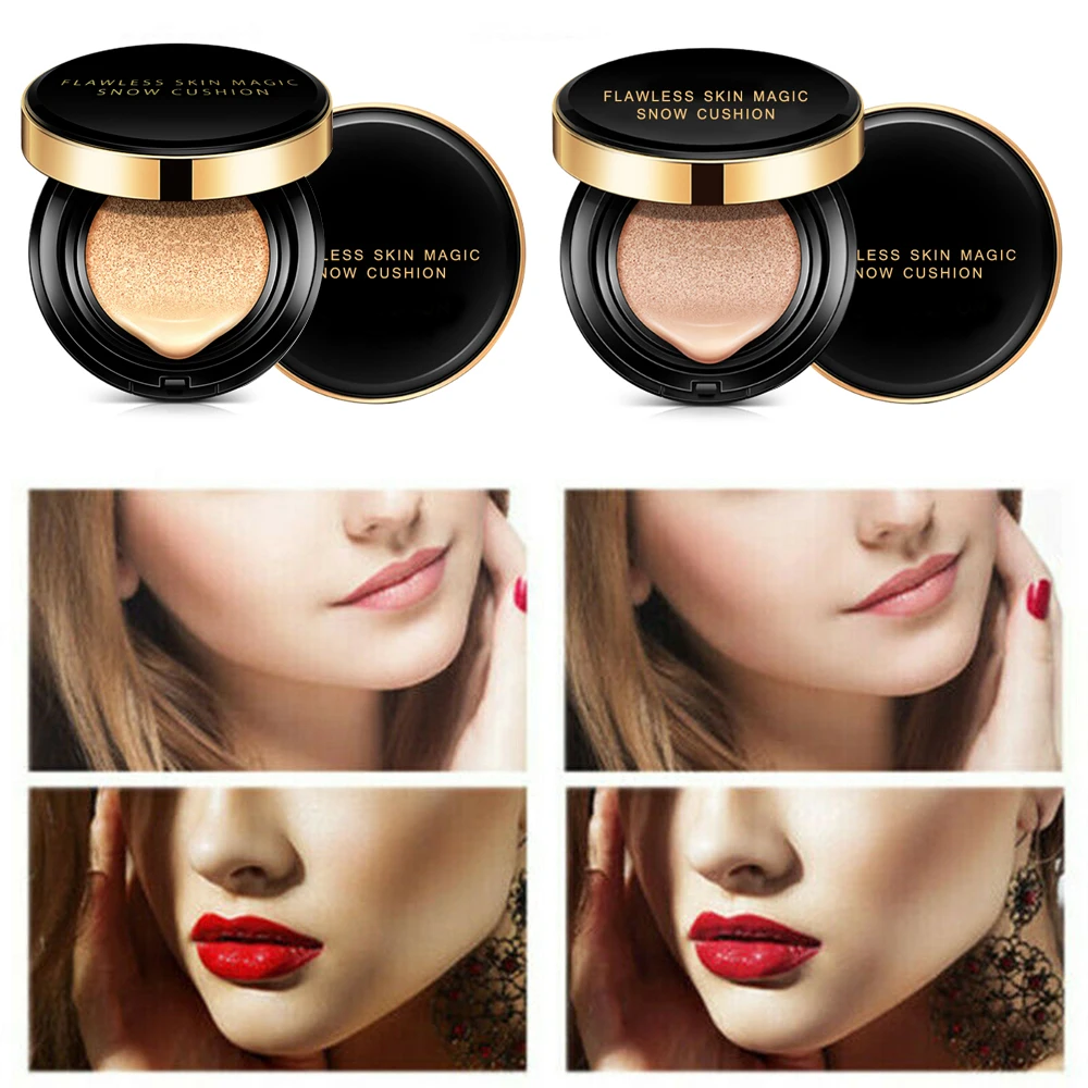 

2 Colors Sunscreen Air Cushion BB Cream Moisturizing Whitening Matte Concealer Face Cosmetics Bare Foundation Cream TSLM2