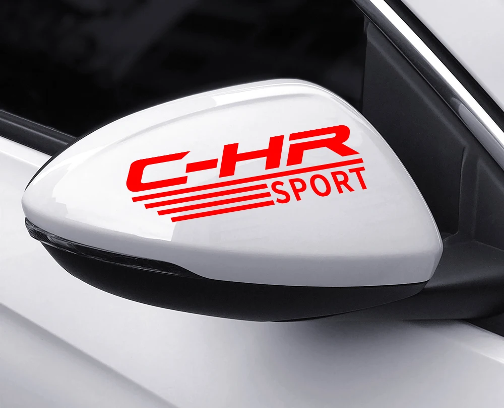 2 шт. наклейки на зеркало заднего вида для Toyota C-HR Sport Styling авто украшение Светоотражающие ПВХ наклейки виниловые автомобильные аксессуары