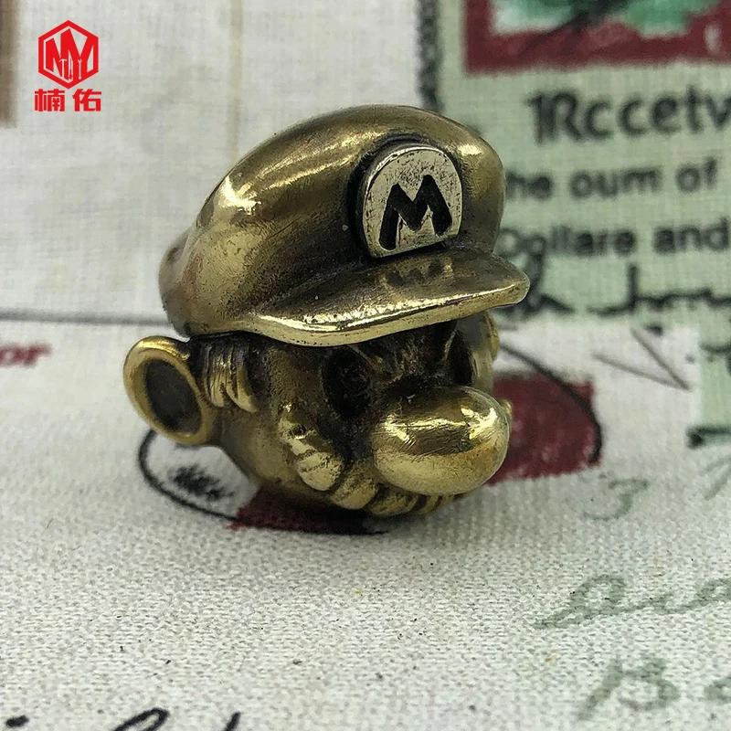 

EDC Outdoor Pocket Tool Knife Beads Brass Pendant Umbrella Rope Beads Flashlight Beads Brass Mario Knife Beads