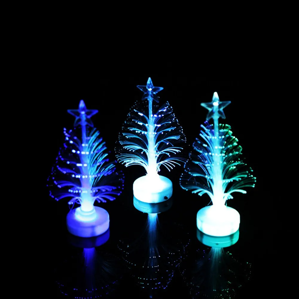 

LED Fiber Optic Night Light Christmas tree fiber optic night light Color Changing Lamp Colorful Stand Home Club Party Night