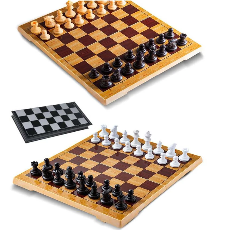 

Folding Chess Game Medieval With Chessboard Magnetic Travel Chess Set HIP