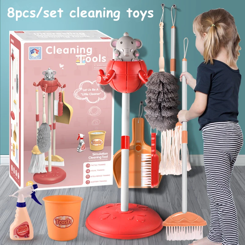 zag spectrum Begunstigde 8 Stuks Kids Huis Cleaning Kit Tools Simulatie Speelgoed Pretend Play  Kinderen Bezem Houder Spray Fles Mop Stoffer Novety Geschenken 1Kg|Huishoud  speelgoed| - AliExpress