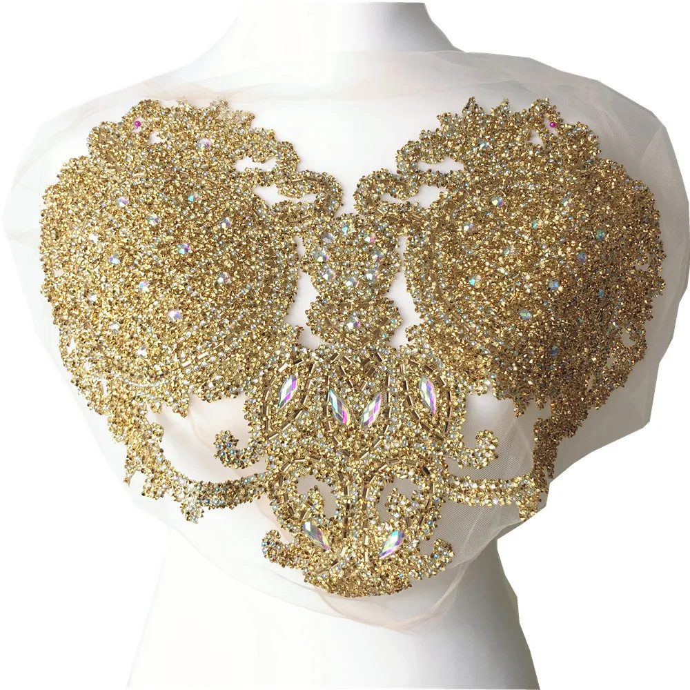 Hotfix Rhinestuds Green Fashion Neckline Blingbling Rhinestone for