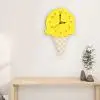 Деревянные настенные часы мультяшное украшение для дома современные деревянные настенные часы в скандинавском стиле мороженое бесшумный для дома гостиной L809 - Цвет: Yellow