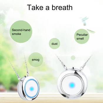 

Personal Wearable Air Purifier Necklace/Mini Portable Air Freshner Ionizer/Negative Ion Generator/Odor Eliminator/Remove Smoke