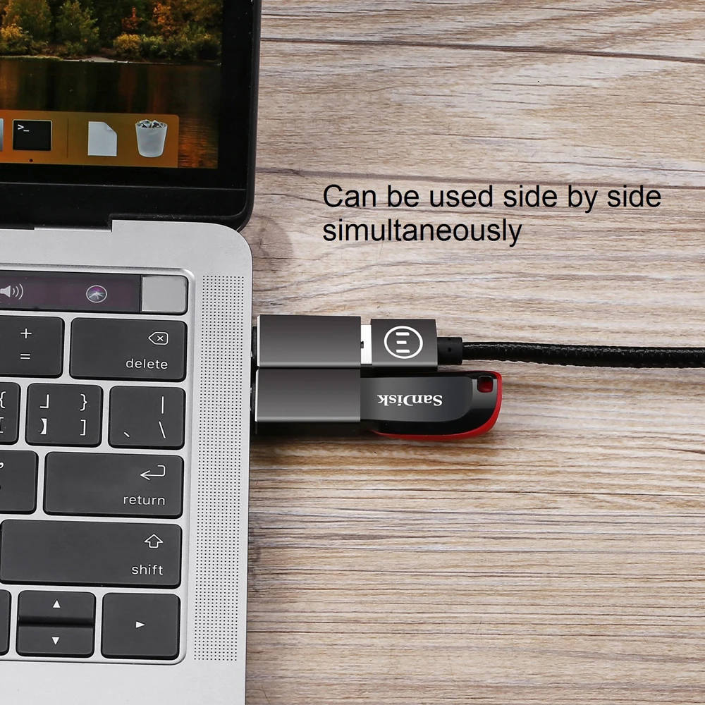 Usb type C адаптер Thunderbolt 3 к USB 3,0 OTG конвертер алюминиевый для MacBook Pro samsung Note 8 S8 Google Pixel 2 XL