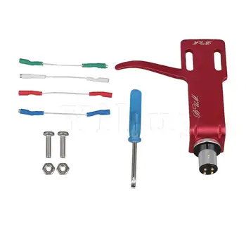 

Yibuy Red Aluminum Turntable Cartridge Head Shell Holder Musical Parts