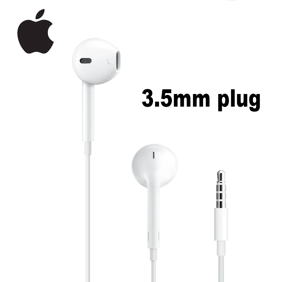 Оригинальные наушники Apple Earpods с разъемом 3,5 мм и разъемом Lightning, спортивные наушники-вкладыши, наушники для iPhone/iPad, Android - Цвет: 3.5mm