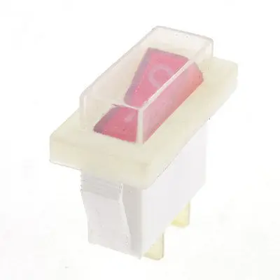 

AC 125V/15A 250V/10A 2 Terminal SPST Snap in Boat Rocker Switch White