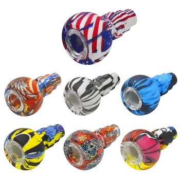 

TOPPUFF FDA Silicone Glass Bowls For Smoking Water Pipe Unbreakable Glass Silicone Adapter Converter Suit Hookah Water Pipes