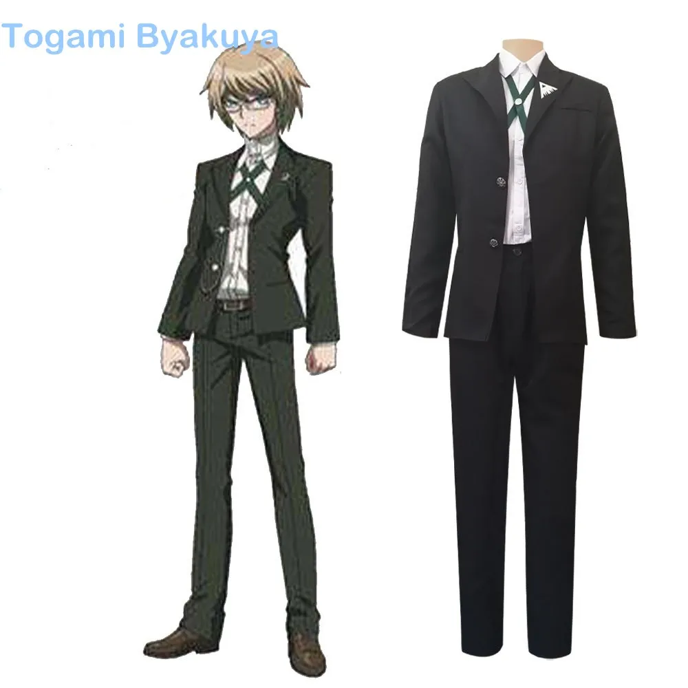

Мужская Аниме Togami Byakuya Косплей форма куртка брюки полный комплект костюм Хэллоуин