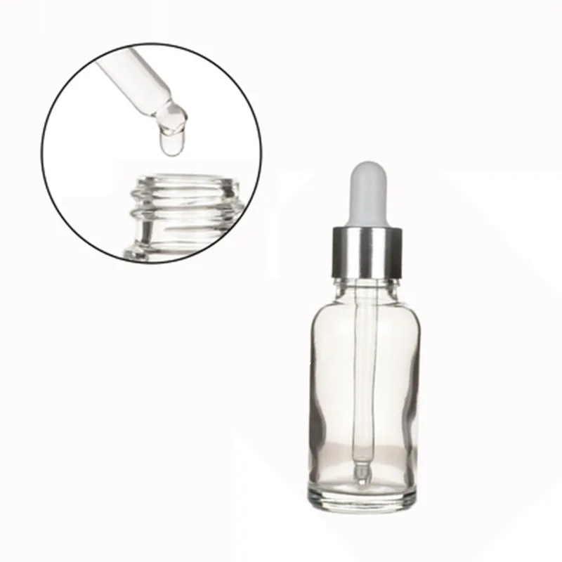 5/10/15/20/30/50/100ML Glass Dropper Bottle Reagent Pipette Sample Essence Oil Empty Cosmetic Container Serum Makeup Refillable