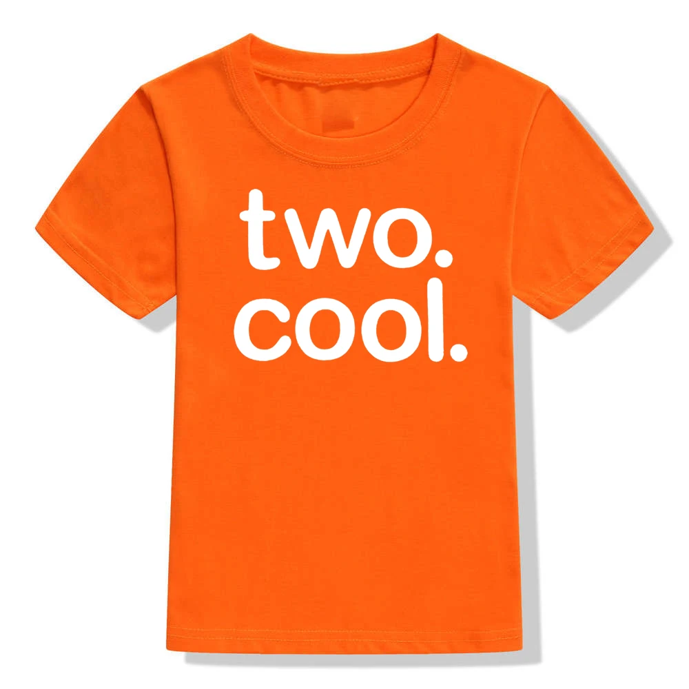 Детская футболка для мальчиков и девочек крутая летняя модная футболка для маленьких мальчиков и девочек на 2 дня рождения Детские повседневные Забавные футболки с короткими рукавами