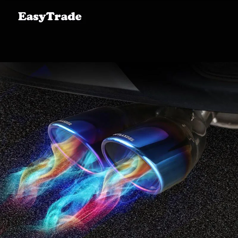 

Stainless Steel Chrome Exhaust Dual Tail Pipe Muffler Tip For Mitsubishi Outlander 2013-2019 Acecssories Car styling