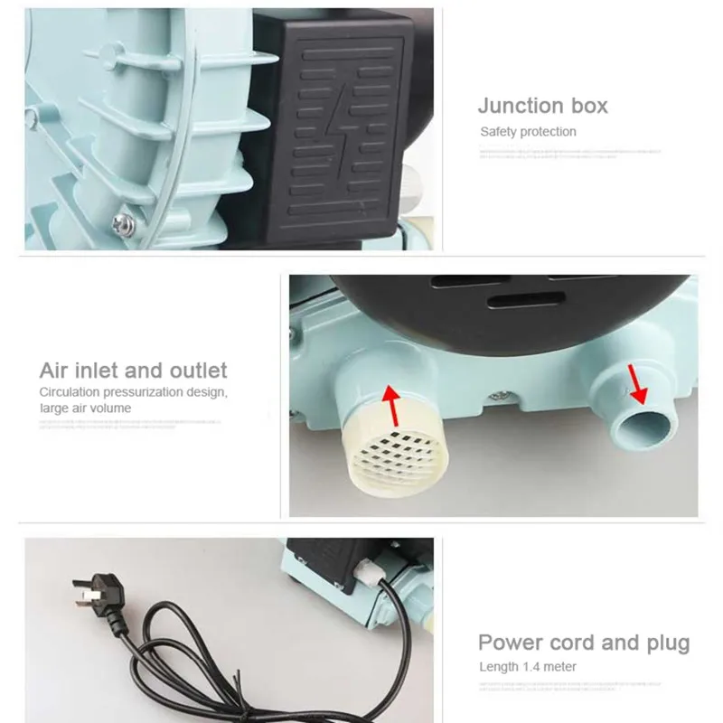 SUNSUN 200W Aquaculture aerator, whirlpool blower, fish pond oxygenation pump, high-power Roots air pump, nanometer oxygenation