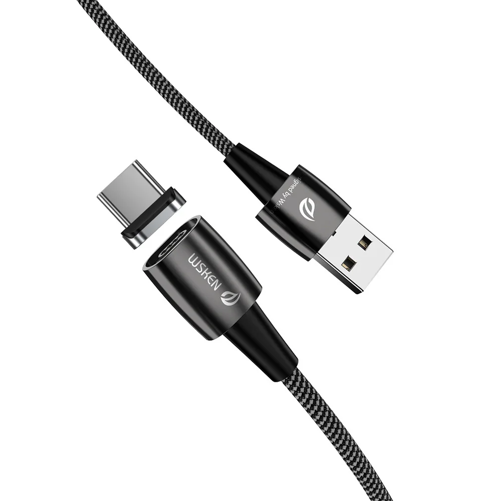 WSKEN Магнитный usb-кабель для быстрой зарядки Micro USB/type C кабель для магнитного зарядного устройства для зарядки данных кабель для мобильного телефона type-C