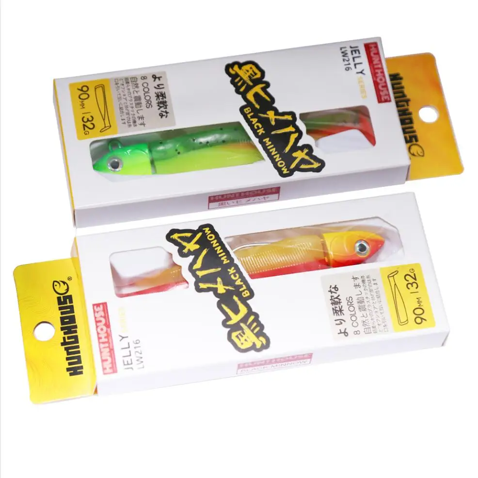 Hunthouse черный minnow вес головки 40g 60 90 г 120 на всю длину туловища на высоком каблуке 11 см, 12,5 см 13,5 см 15,5 см