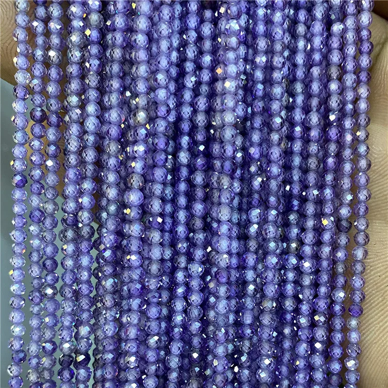 Winziger 2, 3, 4 mm natürlicher facettierter Zirkonstein, lose Perlen, Quarzkristall für Schmuckherstellung, DIY-Armband, Halskette, Ring, Zubehör – Detail 6
