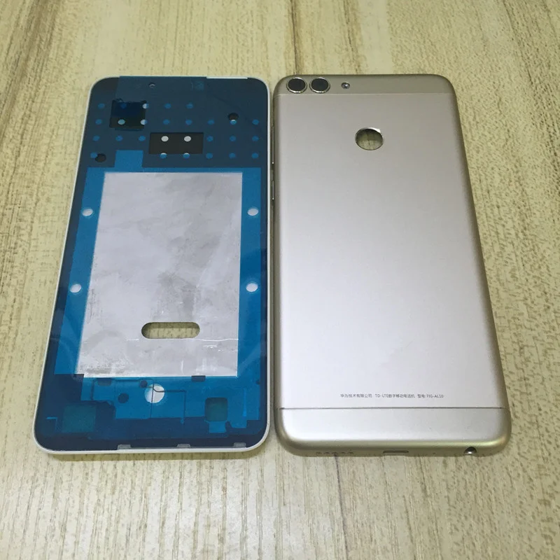 Отпечаток пальца Senor магнит задний корпус Батарейная дверь для huawei P Smart задняя крышка для huawei Enjoy 7S+ Боковая кнопка питания+ объектив