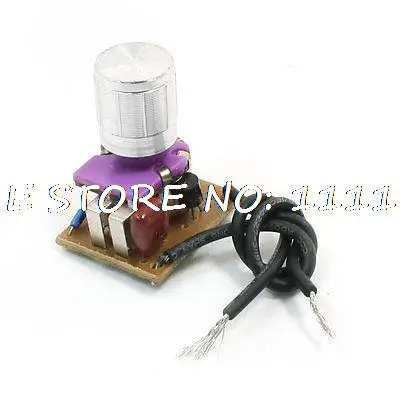 

100W Silver Tone Purple DIY Table Lamp Omni Dimmer w Rotary On/Off Switch