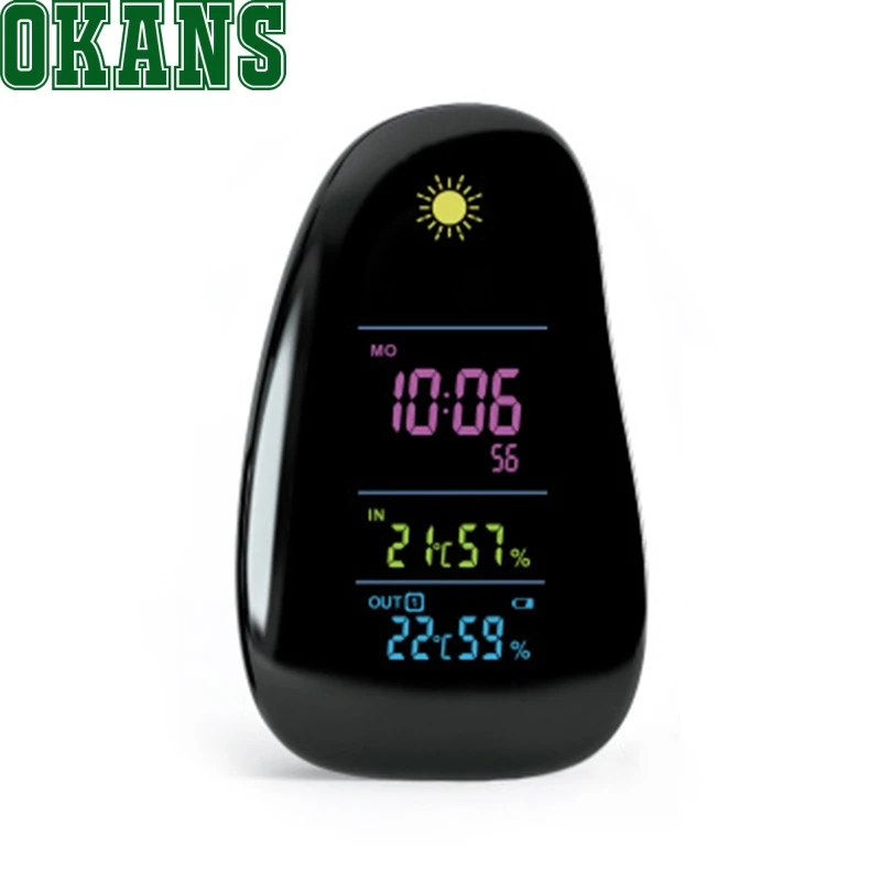 

Smart Weather Station In/Outdoor Digital Cobblestone Household Thermometer Hygrometer Alarm Clock Remote Sensor Weather Forecast