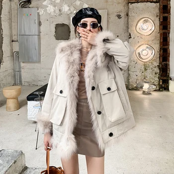 Preise Mantel Echt Fox Hohe Pelz Straße Weibliche Jacke Winter Jacken Für Frauen 2020 Doppelseitige Frauen Mäntel Ropa Invierno Mujer Zjt977