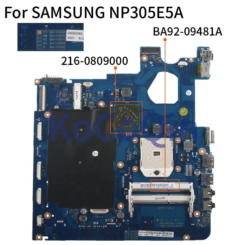 Материнская плата KoCoQin для ноутбука SAMSUNG NP305E5A NP300E5Z AMD 216 0809000|Материнские платы
