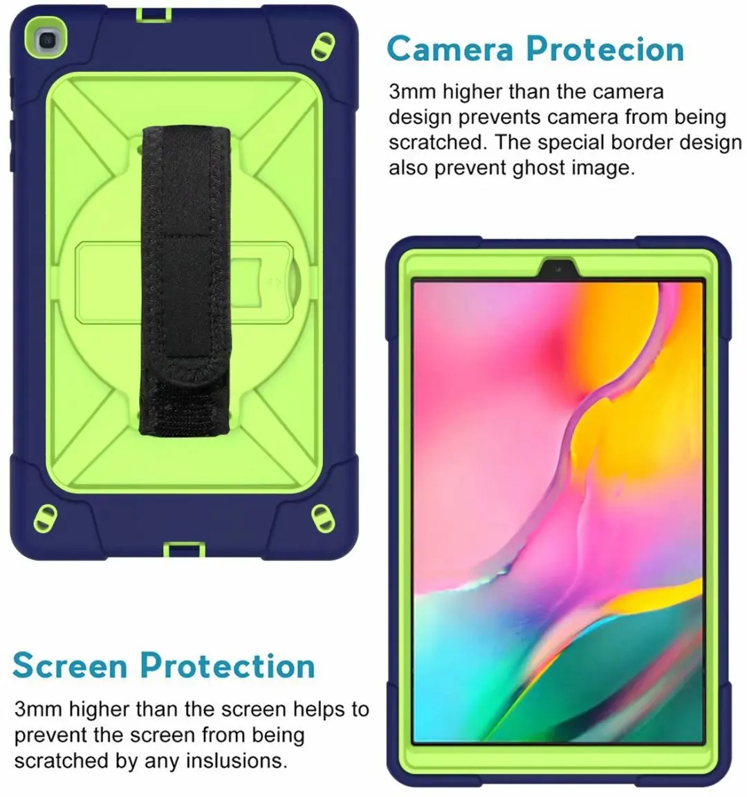 360 Вращающийся чехол для samsung galaxy tab a 10,1 T515 T510 силиконовый чехол для планшета funda для galaxy tab a 10,1 с кронштейном