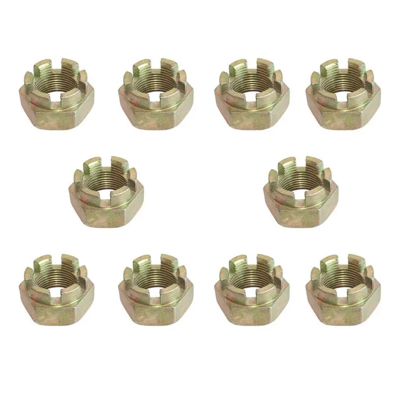 

sourcing map M16 x 2mm Pitch 304 Stainless Steel Slotted Hex Nuts, Pack of 2