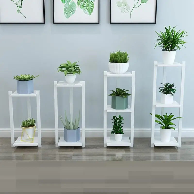 Wooden Shelves Stand Etagere Plante Plantenrekken Estante Para Plantas For Stojak Na Kwiaty Rack Balcony Flower Plant Shelf