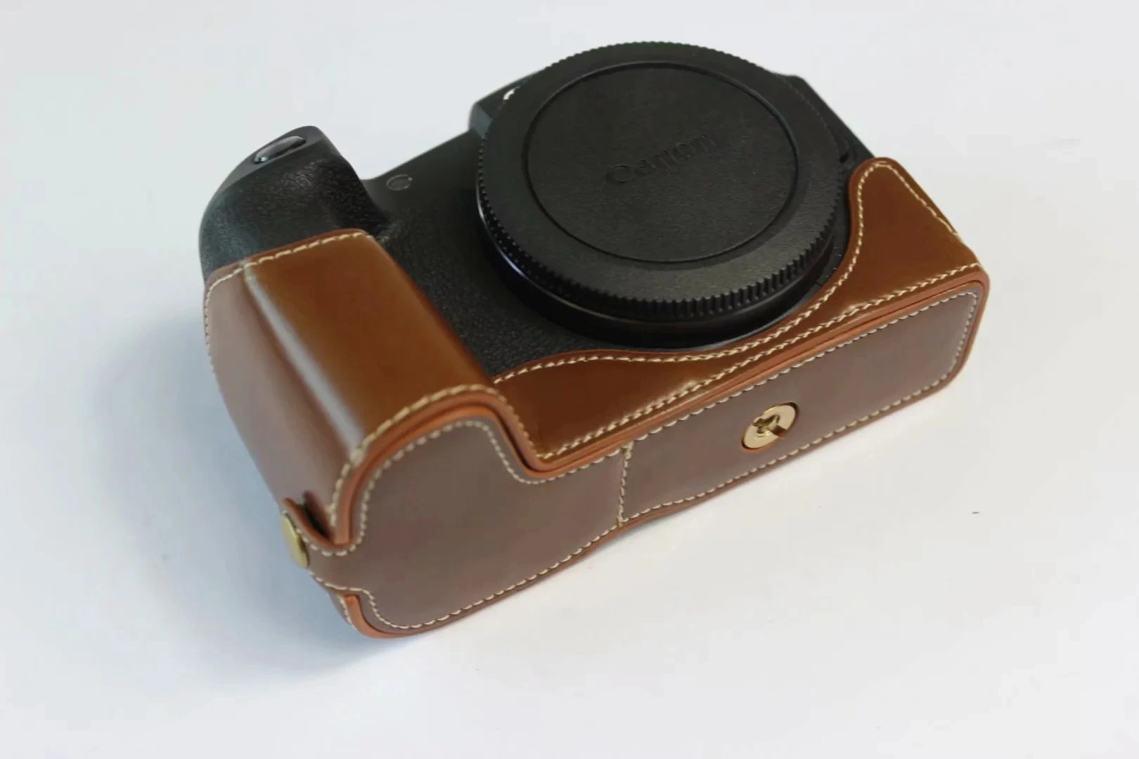 Из искусственной кожи Половина корпуса камеры нижний чехол для Canon EOS RP EOSRP Защитная крышка с ремешком на запястье