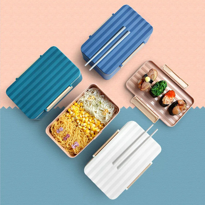 

Microwave Double Layer Lunch Box 900ml Wooden Salad Bento Box BPA Free Portable Container Box Workers Student