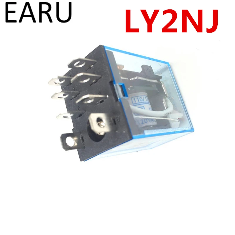 Универсальное Магнитное реле LY2NJ HH62P, электронное микро-электромагнитное светодиодный ле, светодиодная лампа 10 А, 8 контактов, катушка DPDT, 12 В постоянного тока, 24 В переменного тока, 220 В
