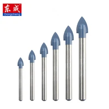 Dongcheng Glass Tile diamond Tip Drill Bit Set Tungsten Carbide Tipped Spear Head Ceramic Tile Marble Mirror Drill Bits