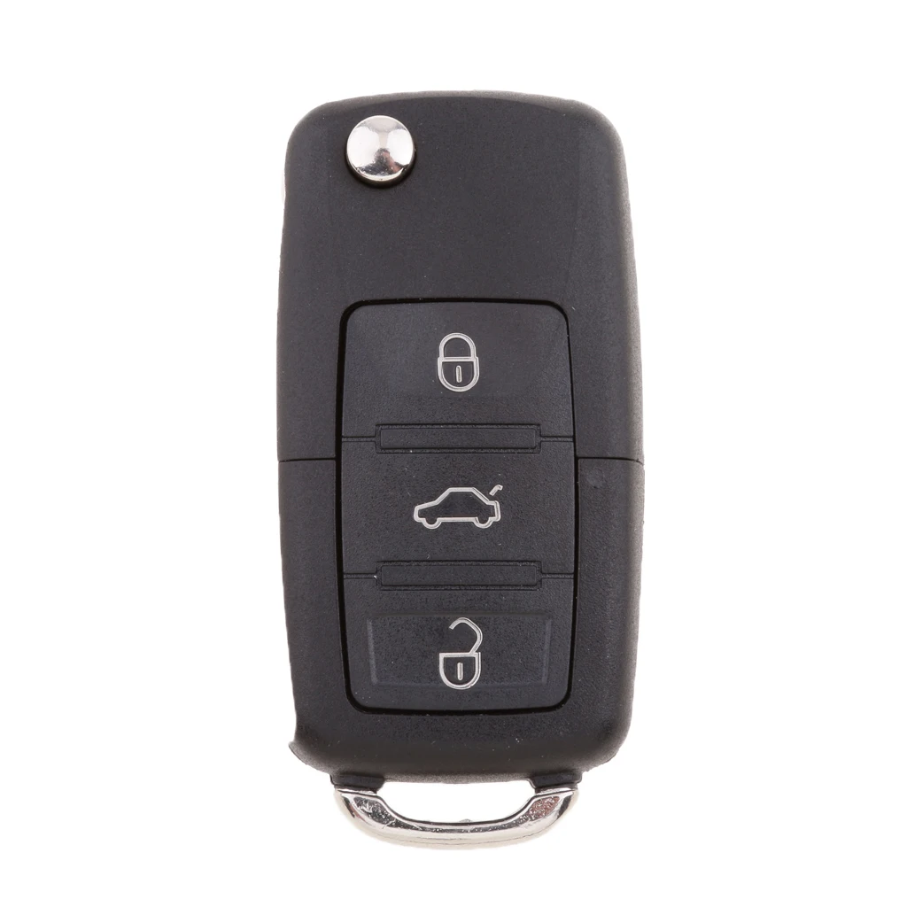 Car 3 Button Key Case Fob Housing Repair Kit for VW Bora Passat Jetta Sharan