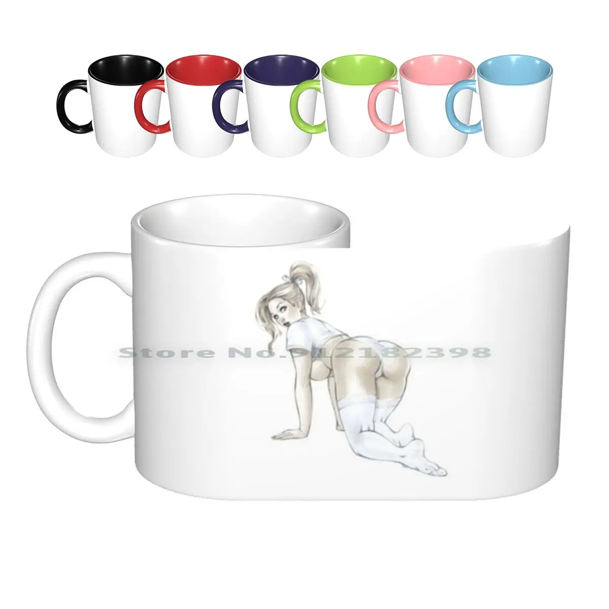Doggy With Girl Sexxxx - Cute Pin Up Drawing Ceramic Mugs Coffee Cups Milk Tea Mug Comic Cartoon  Explicit Pinup 18 Sex Sex Xxx Mature Content Sexy Adult - Mugs - AliExpress