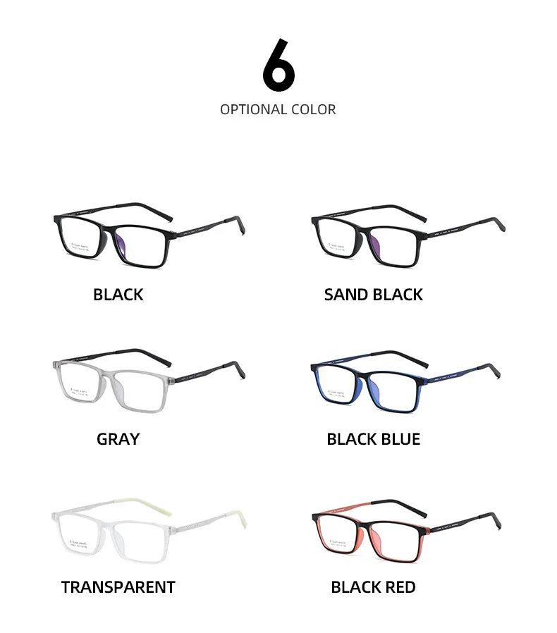 UVLAIK TR90 Pure Titanium Glasses Frame Men Square Anti Blue Light Computer Goggles Eyeglasses Women Prescription Eyeglass Frame clear blue light glasses