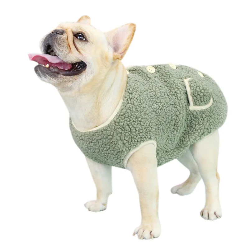 

Small And Medium-sized Dog Pet Autumn And Winter Warm Bulldog Small Vest Jacket