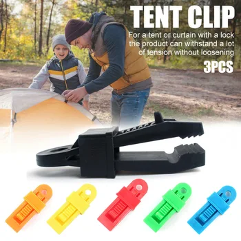 

3Pcs/Set Tents Awnings Clamp Outdoor Camping Plastic Tighten Clips Practical Outdoor Camping Tent Fixed Clip
