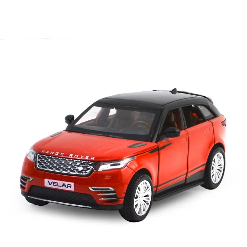 1:32 высокое моделирование Range Rover Velar сплав звук и свет оттяните может открыть дверь детский подарок модель игрушечной машины - Цвет: 88440R no box