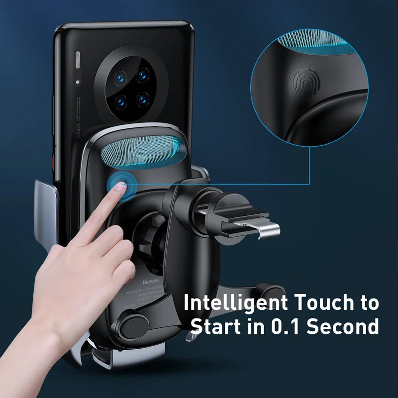 Baseus 15W Qi Wireless Car Charger Phone Holder for iPhone Samsung QC 3.0 Wireless Charging Air Ven