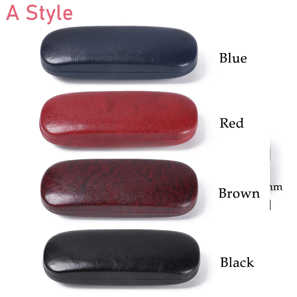 Eyewear Protector Eyeglass Pouch Reading Glasses Box Portable Spectacle Cases Unisex Leather Waterproof Hard Frame 1PC glasses case glasses storage bag zipper eyewear box