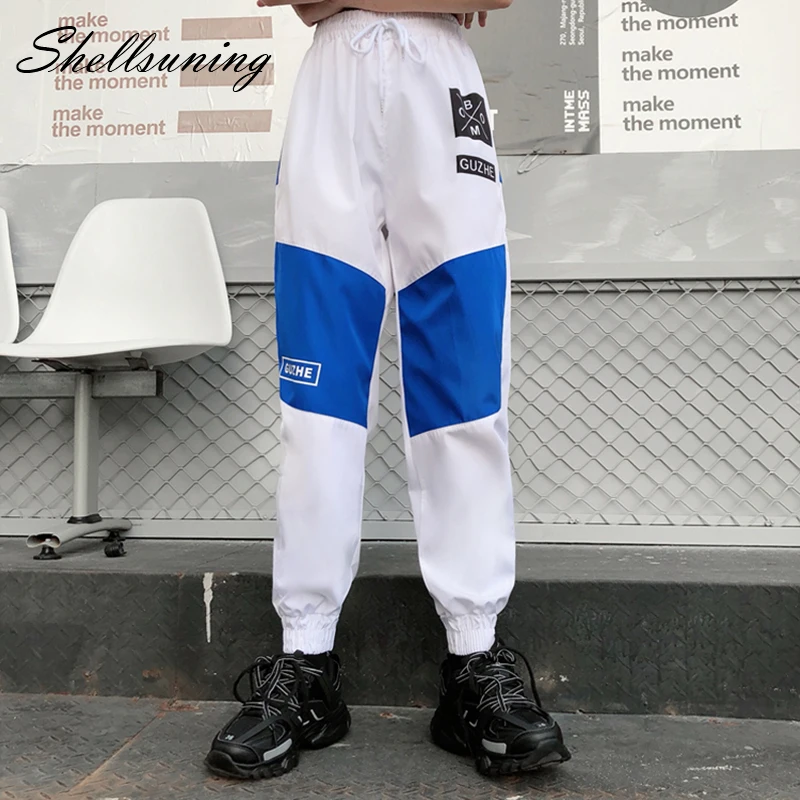 Shellsuning в стиле хип-хоп и штаны пэчворк Сезон Осень Harajuku Свободные женские