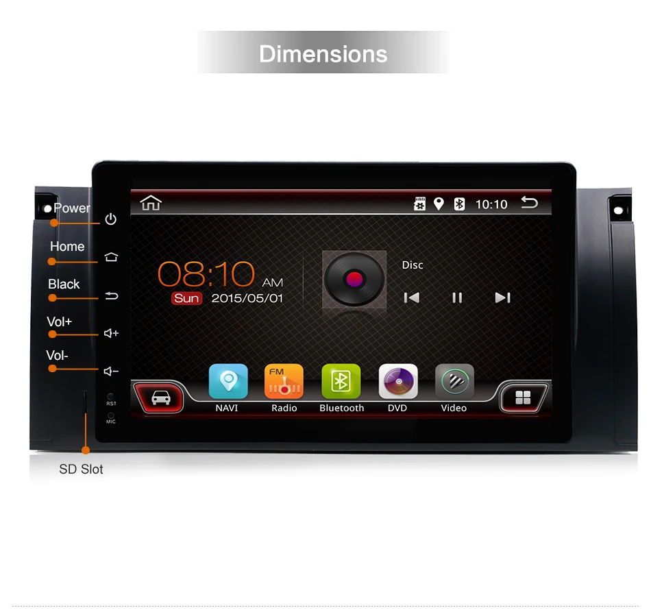 Sale Bosion Android 9.0 GPS Navi Car DVD Multimedia Player for BMW E53 X5 E39 5 97-06 with Wifi 3G BT RDS Radio 2G ROM 9" Full Touch 4