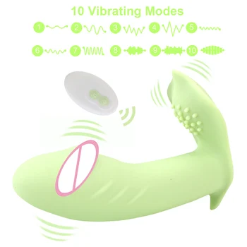 10 Frequency Remote Control Clitoris Stimulator Wearable Dildo Vibrator Sex Shop Sex Toys for Women Panty G Spot Massager 6