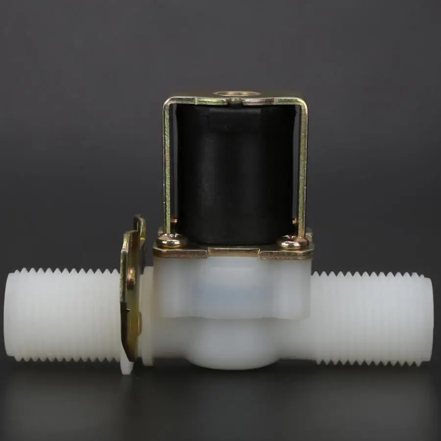 DC12V G1/2 нормально закрытый электромагнитный клапан пластиковый Электрический электромагнитный клапан для питья фонтана N/C электромагнитный клапан
