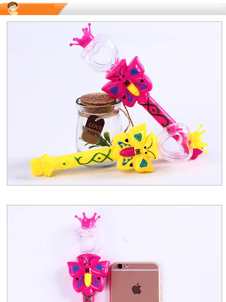 Children's luminous 3D projection toy Butterfly shape crown design Party festival concert cheering light stick Room full of star